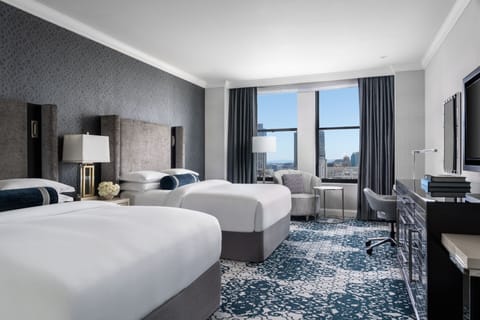 Club Room, 2 Queen Beds | 1 bedroom, Frette Italian sheets, premium bedding, pillowtop beds