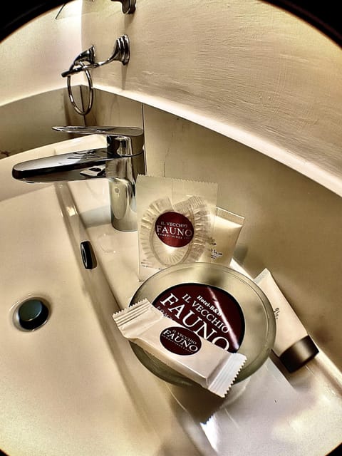 Shower, free toiletries, hair dryer, bidet