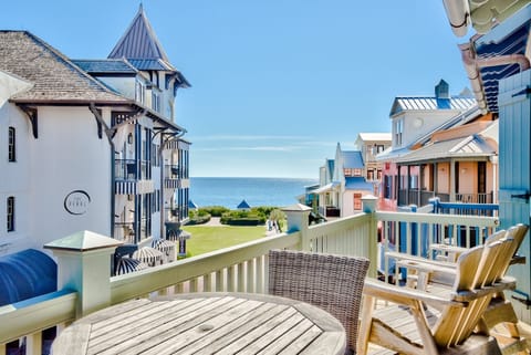Occupying the third and fourth floors of 58 Main St, Crown Penthouse offers stunning views of the Gulf and the western green.