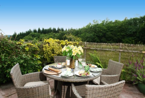 Outdoor dining area with a fabulous view