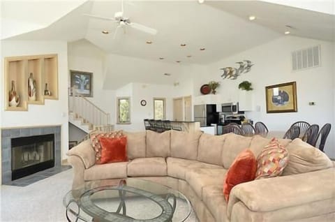 Open floor plan great room allows everyone to be together.