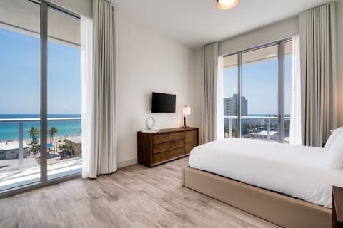 Two Bedroom Suite King Water View with Balcony | Premium bedding, pillowtop beds, in-room safe, desk