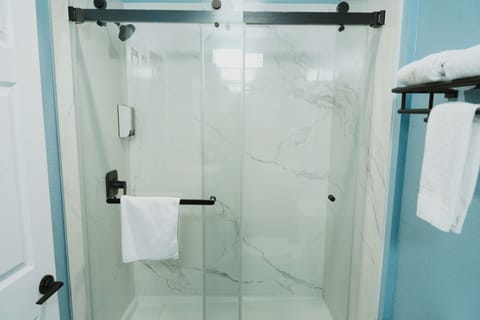 Free toiletries, hair dryer, towels