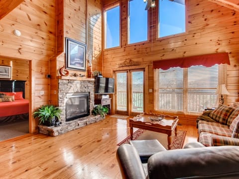 LR with Amazing View, 46" TV, Stereo and Fireplace