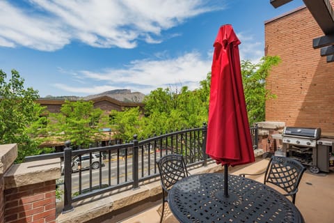 Deck overlooking historical Main Ave.  Views of Smelter Mountain