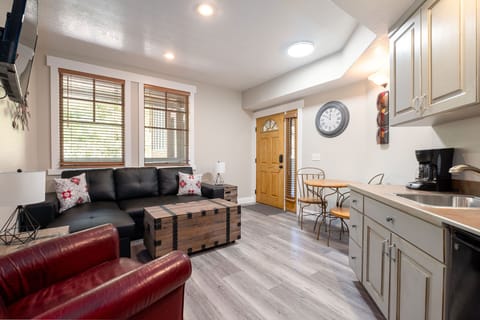 Newly renovated flooring and cabinetry