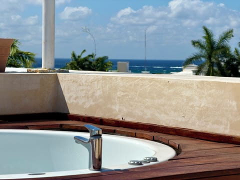 Outdoor spa tub