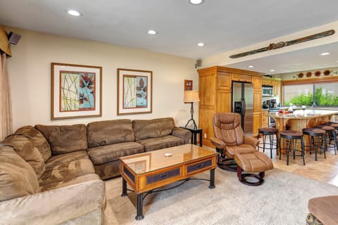 Comfortable furnishings in the living room.