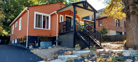 This is the front of the house. The driveway is all yours. Your entry is in back