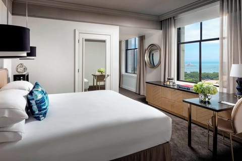 Room, 1 King Bed, Lake View | Premium bedding, in-room safe, desk, blackout drapes