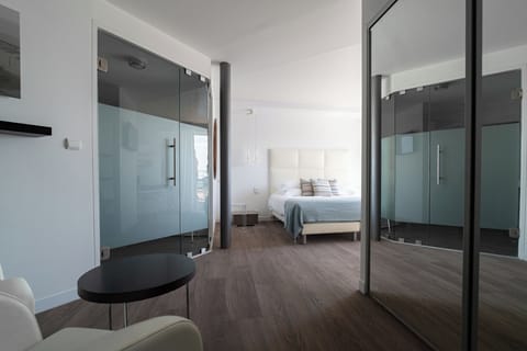 Double or Twin Room, Terrace, Sea View | Premium bedding, minibar, in-room safe, desk