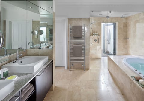 Premium Suite | Bathroom | Separate tub and shower, jetted tub, rainfall showerhead