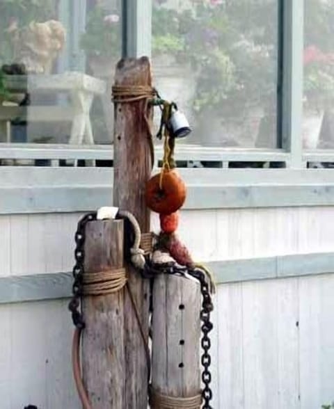 At the base of the beach steps--Hot and Cold Shower