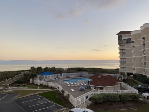 Sunrise from our balcony. 