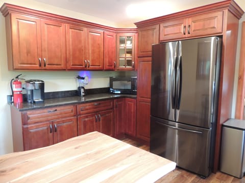 Cherry Kitchen, Beautiful Counter Tops & Live Edge Kitchen Table