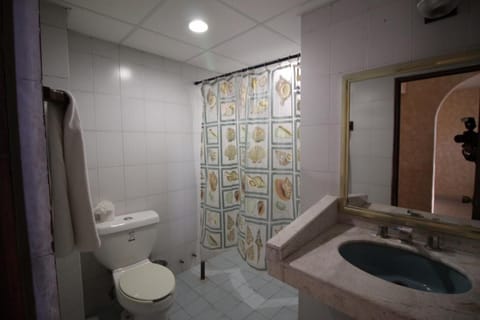 Shower, free toiletries, towels