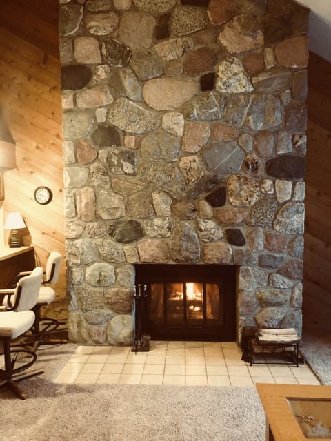 Real Fire place for that warm up north feel.