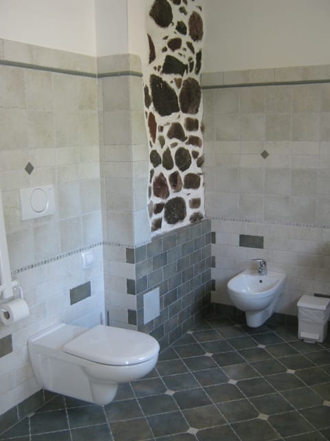 Triple Room | Bathroom | Shower, hair dryer, bidet, towels