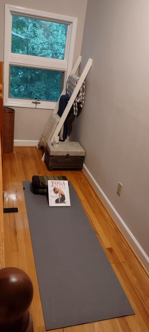 Yoga/Meditation Space on the upstairs loft.