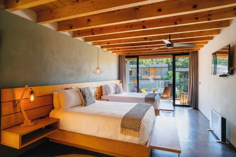 Grand Room with 2 Double beds and Terrace - MATLACTLI | Premium bedding, down comforters, pillowtop beds, blackout drapes