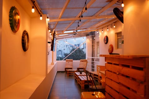 Outdoor banquet area