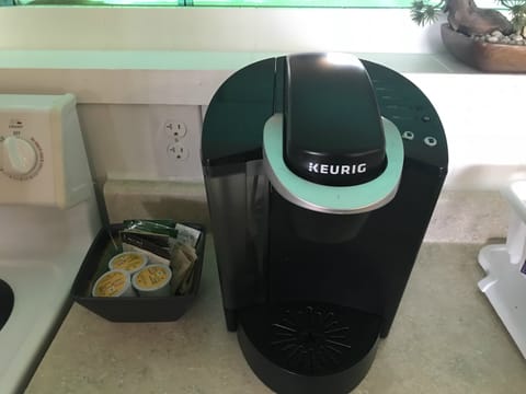 Enjoy a cup of coffee or tea 