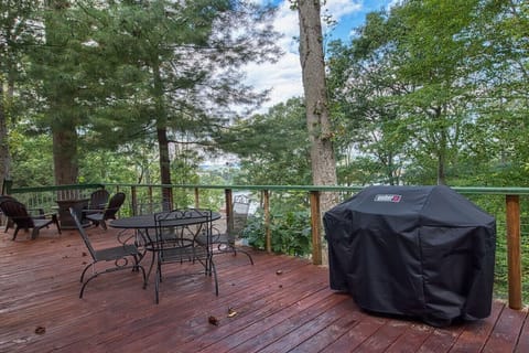 Weber grill for cooking out & plenty of outdoor seating for dining or just relaxing