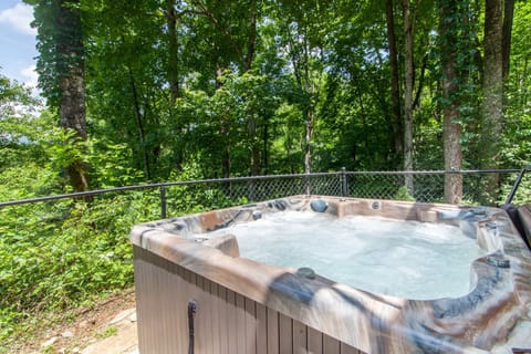Hot Tub with Mountain Views on Lower Patio