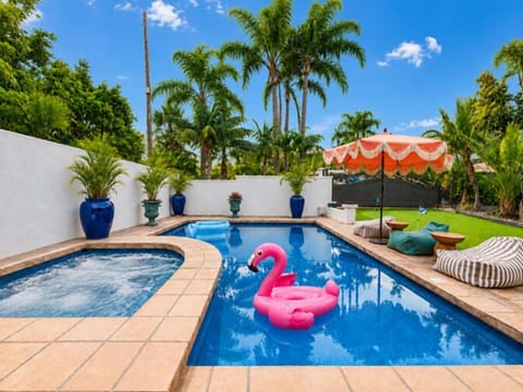 Dive into luxury! Our glittering heated pool is surrounded by LED-lit water fountains, inviting you to unwind in style.