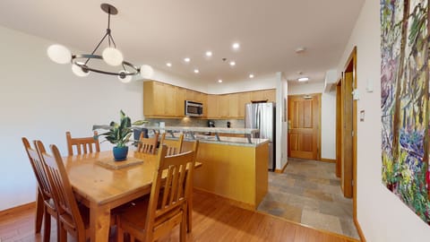 Dining and kitchen
