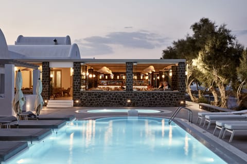 7 outdoor pools, open 8 AM to 8:00 PM, pool umbrellas, sun loungers