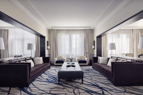 Presidential Suite | Living area | 32-inch LCD TV with cable channels, TV, DVD player