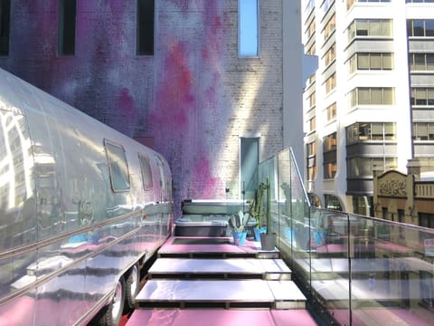Airstream + Benefits | Premium bedding, free minibar, blackout drapes, free WiFi