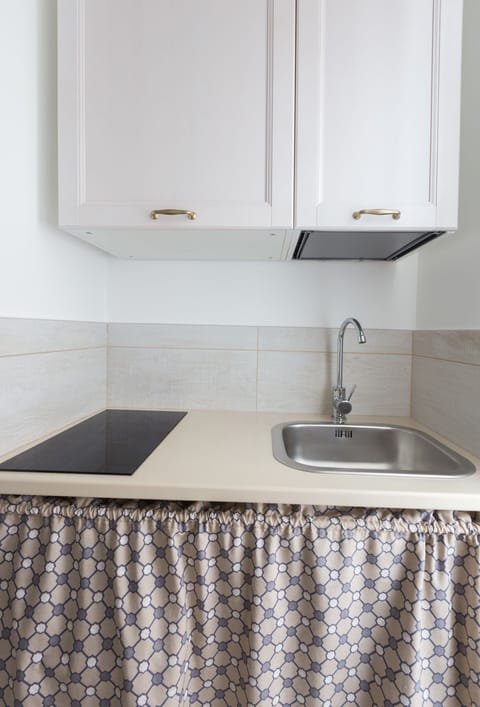 Deluxe Suite | Private kitchenette | Full-size fridge, stovetop, electric kettle, cookware/dishes/utensils