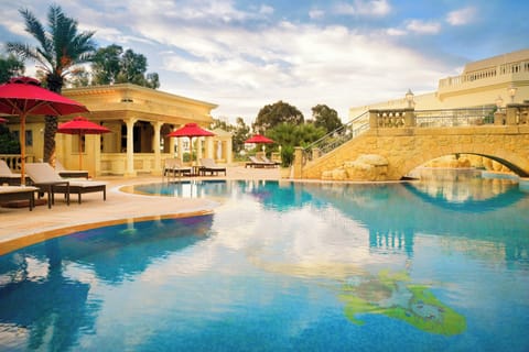 Indoor pool, seasonal outdoor pool, pool umbrellas, sun loungers