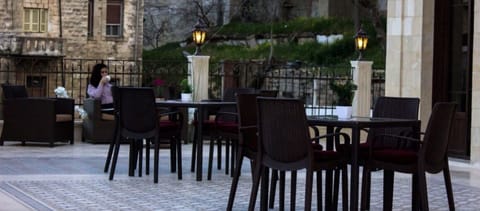 Outdoor banquet area