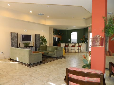 Clubhouse seating area wth TV and WiFi