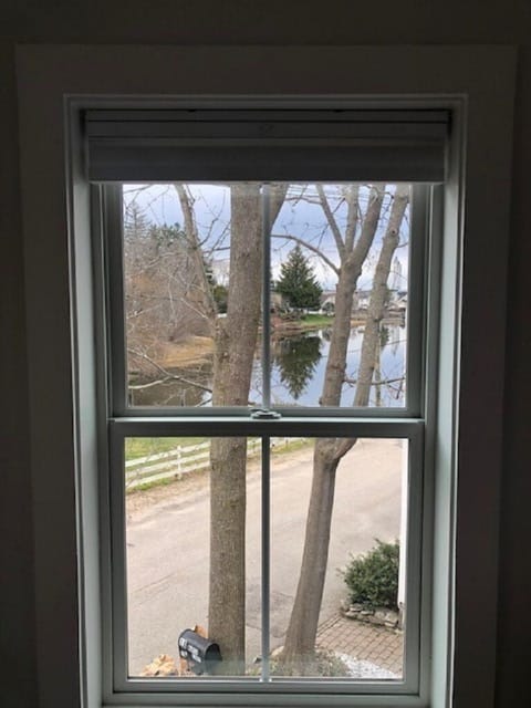 one of the water views from the master bedroom in the winter
