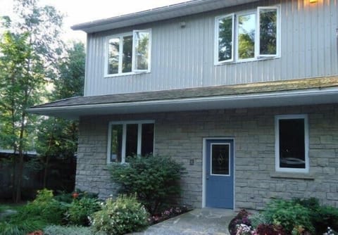 Front private entrance to Greystone Annex (upper level) facing north.