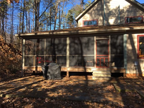 Slate patio and grilling area