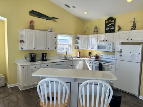 We just added quartz countertops in the kitchen. 