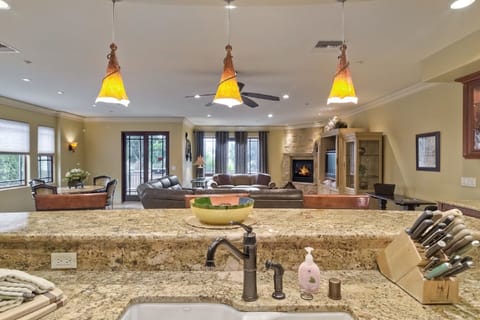 From the kitchen into the living space