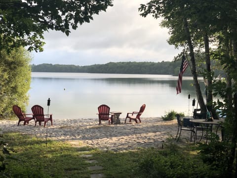 Lounge on your private beach with access to a pristine 158 acre fresh water pond