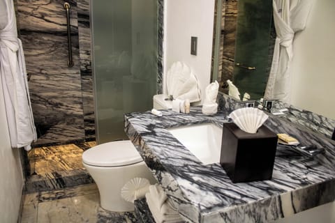 Single Room | Bathroom | Shower, hair dryer, towels