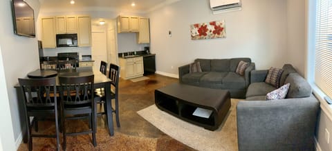 Living Room, Dining Room, and Kitchen