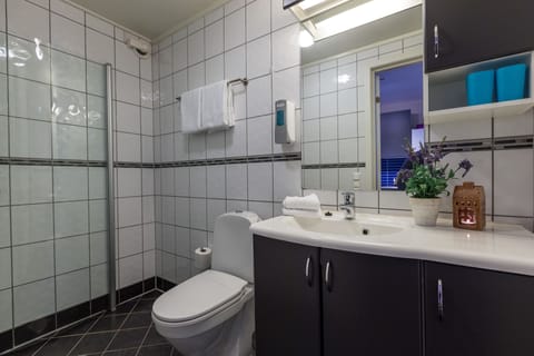 Studio (Apartment) | Bathroom | Shower, designer toiletries, hair dryer, towels
