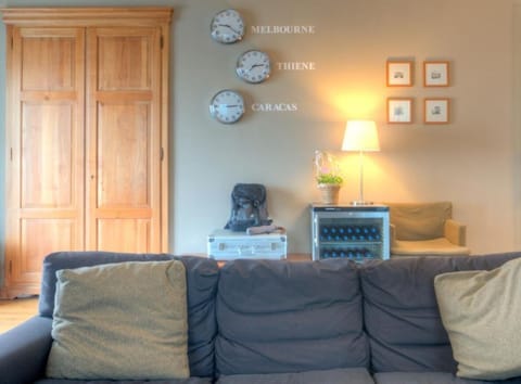 Flat-screen TV, DVD player