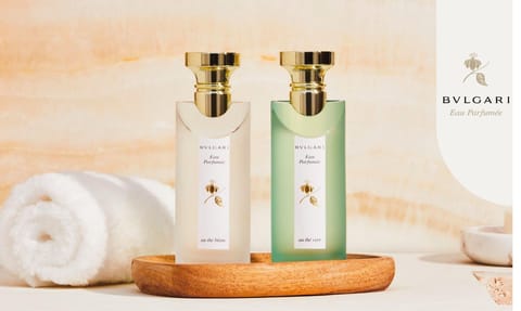 Designer toiletries, hair dryer, bathrobes, slippers