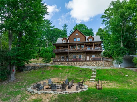 Stone Steps Leading Down to the Fire Pit