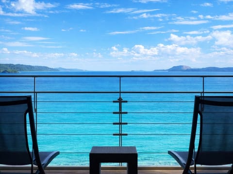 Premium Twin Room with Semi-Open Air Bath and deck, Non Smoking, Ocean View | In-room safe, desk, WiFi (free), bed sheets
